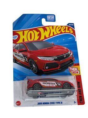 Hot Wheels 2018 Honda Civic Type R Red HW Then and Now 3/10 137/365 1:64